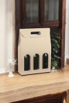 Caja c/ventana 3 botellas 27x9x38,5 cm. MATELASSE NUDO