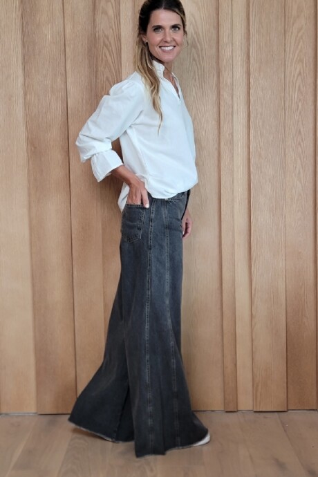 Jean Juana Denim Negro Picado