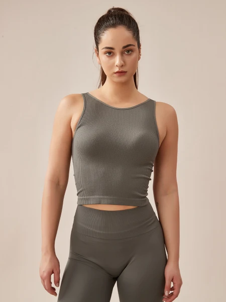 TOP HUSTON GRIS OSCURO