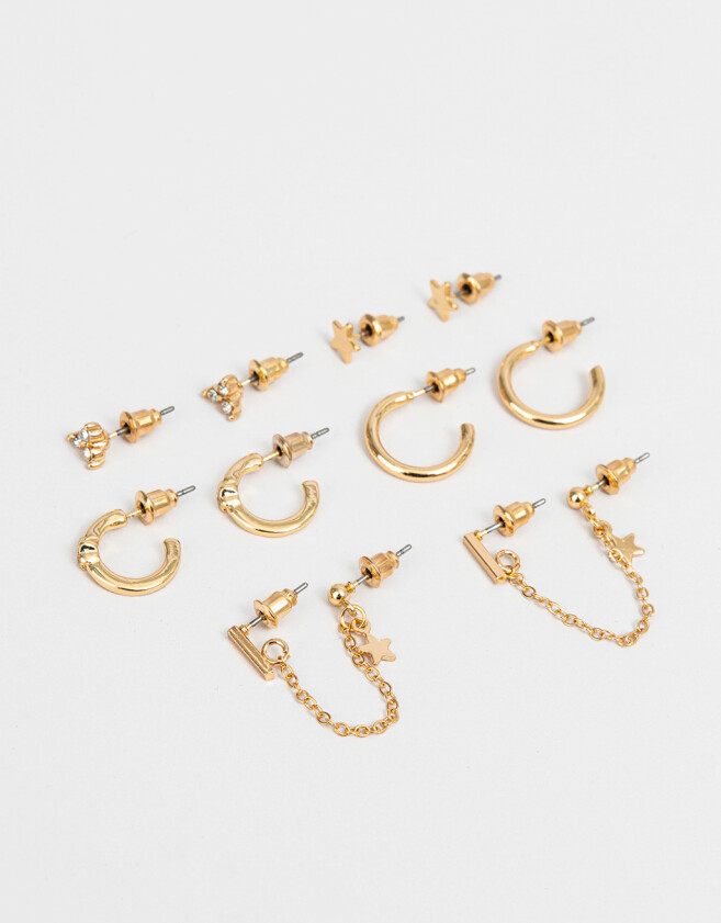 Aros Sets Con strass Set De Aros Con Strass - Dorado