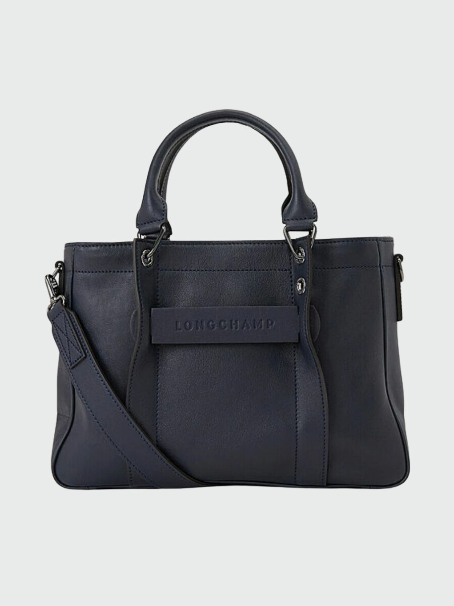 Longchamp -Cartera de cuero con correa extraible, Le pliage 3D - 0 