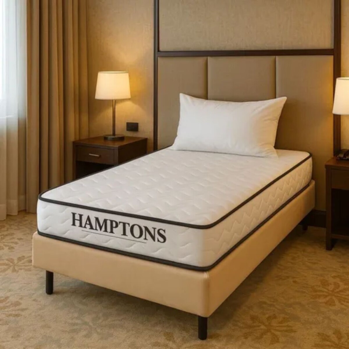 Sommier 1 Plaza Hamptons Memory Foam - Beige 