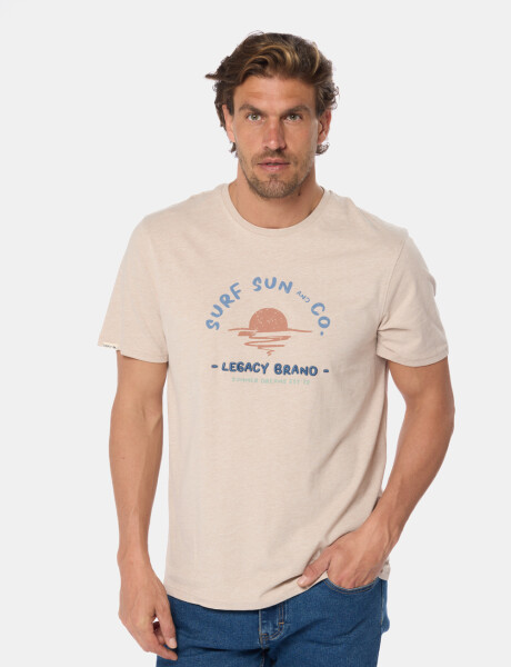 REMERA BORDADA Beige