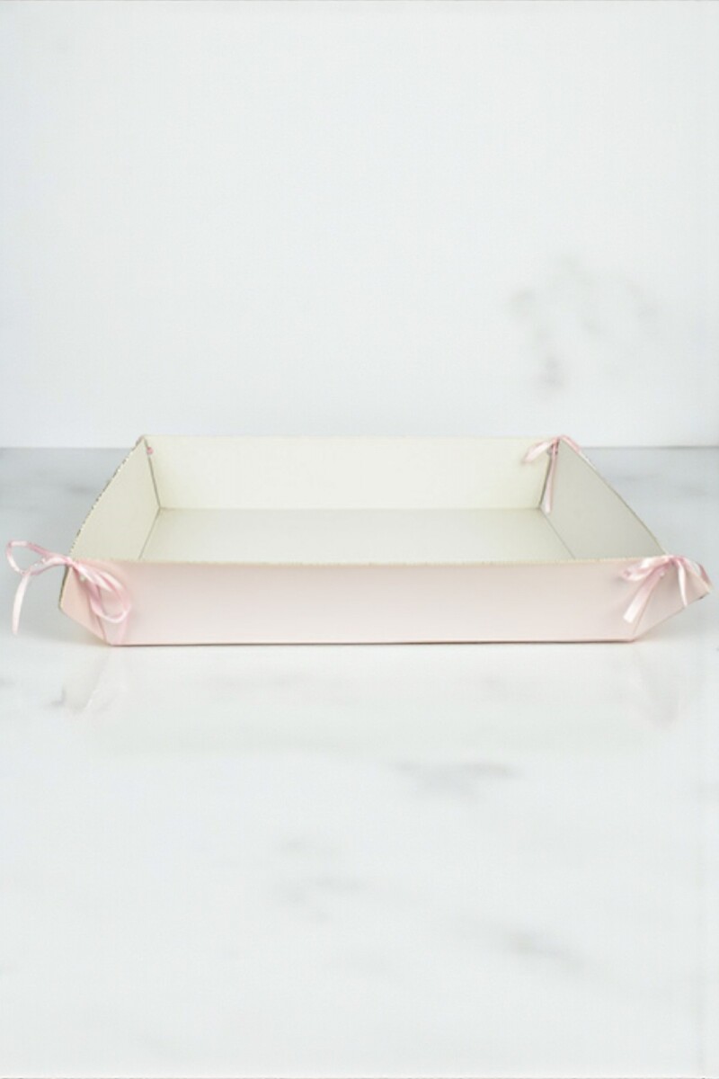 Bandeja baby shower 41x33x8 cm - PERLATO ROSA 