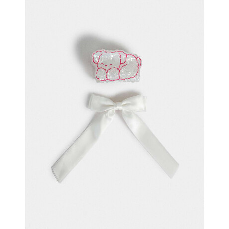 Set De Accesorios De Pelo Blanco Crudo