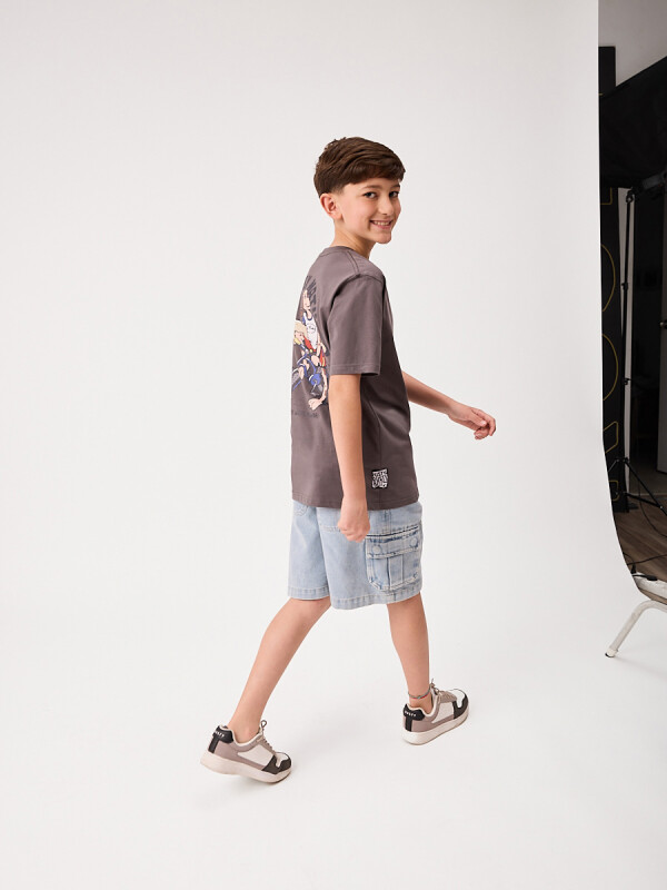 T-SHIRT CARLITOS TEEN RUSTY Gris Oscuro