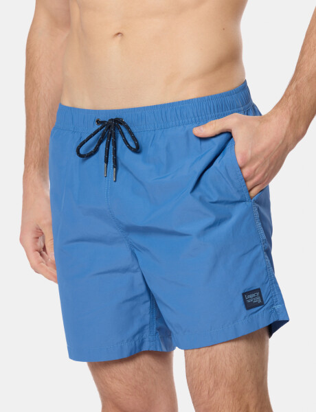 SHORT DE BAÑO LISO Celeste