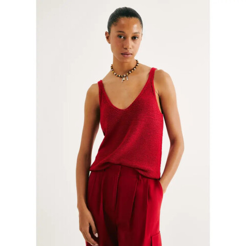 BLUSA SM FEM VERMELHO ESCURO