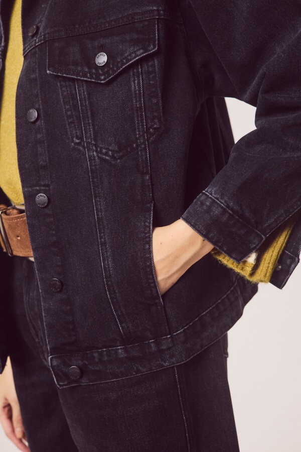 Campera Denim Negro