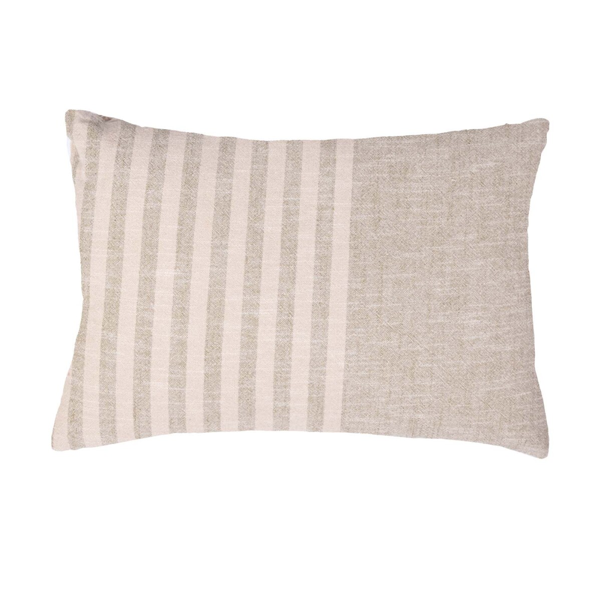 ALMOHADÓN PEDRAZA 40*60 - LINO-Y-ALGODON BEIGE/VERDE 