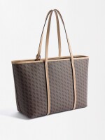 Bolso Shopper Estampada marron