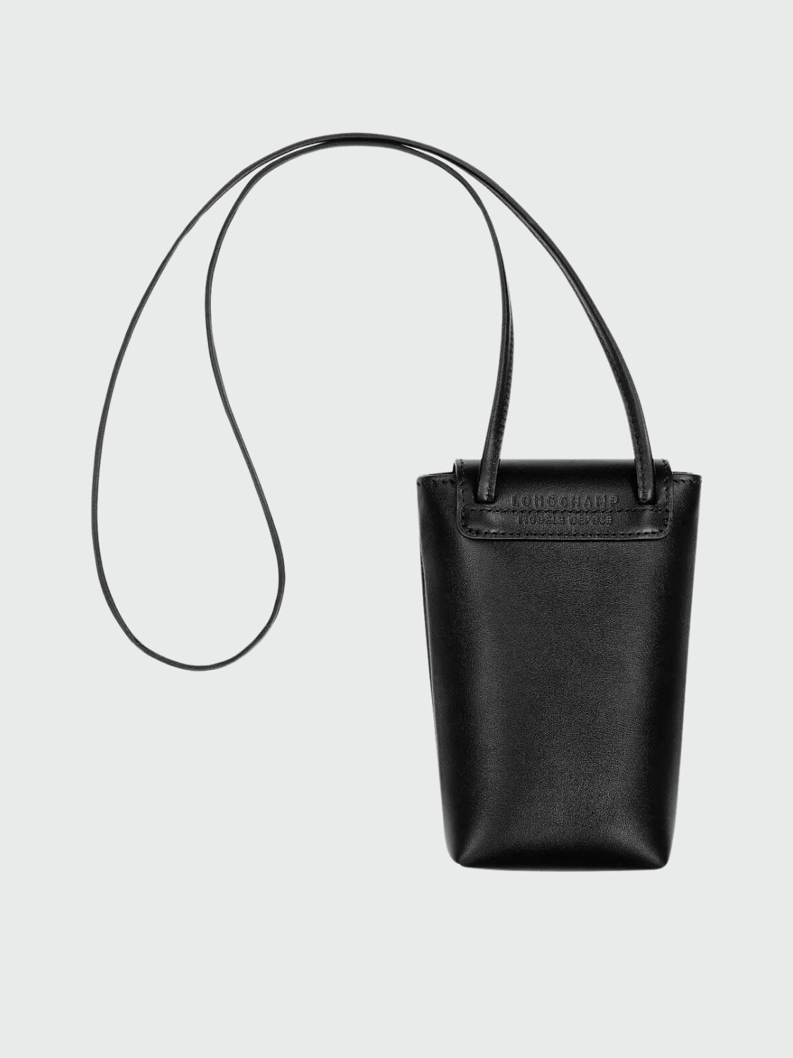 Longchamp -Funda de teléfono con cordón, Le pliage Xtra Negro