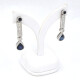 Caravanas Antiguas En Oro 18K Blanco, Brillantes Y Zafiros Caravanas Antiguas En Oro 18K Blanco, Brillantes Y Zafiros