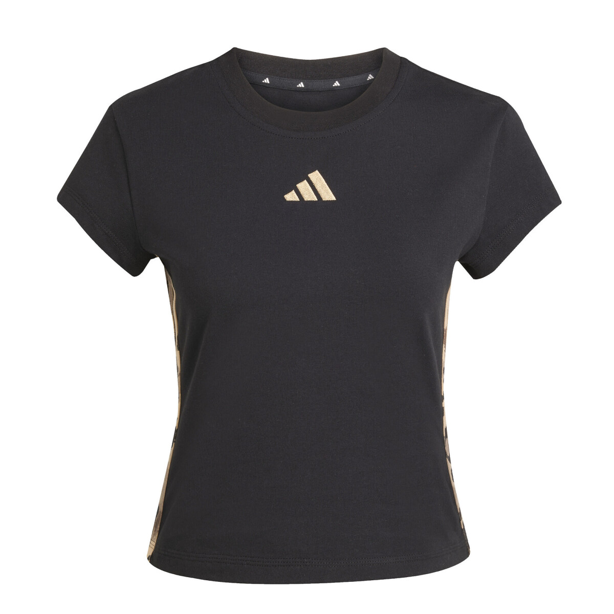 Remera de Mujer Adidas Animal Print - Negro - Beige 