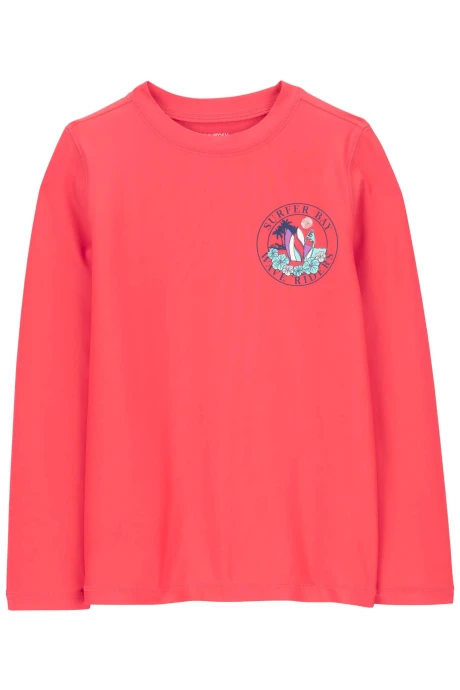 Remera de baño manga larga con protección UPF 50+ estampa surf Remera de baño manga larga con protección UPF 50+ estampa surf