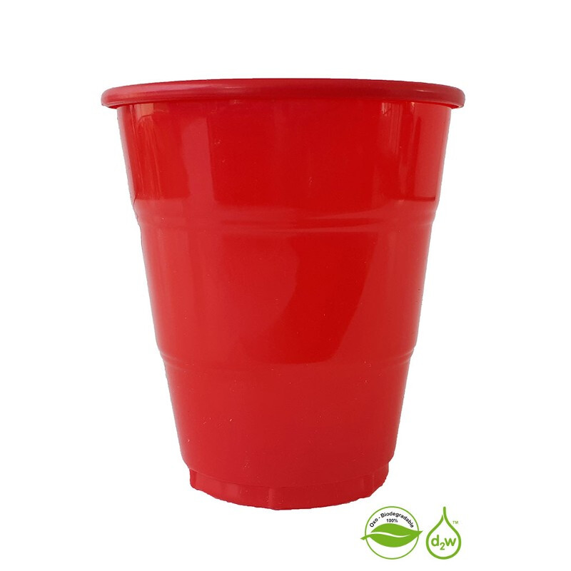 Vaso Biodegradable 210ml x10 Rojo