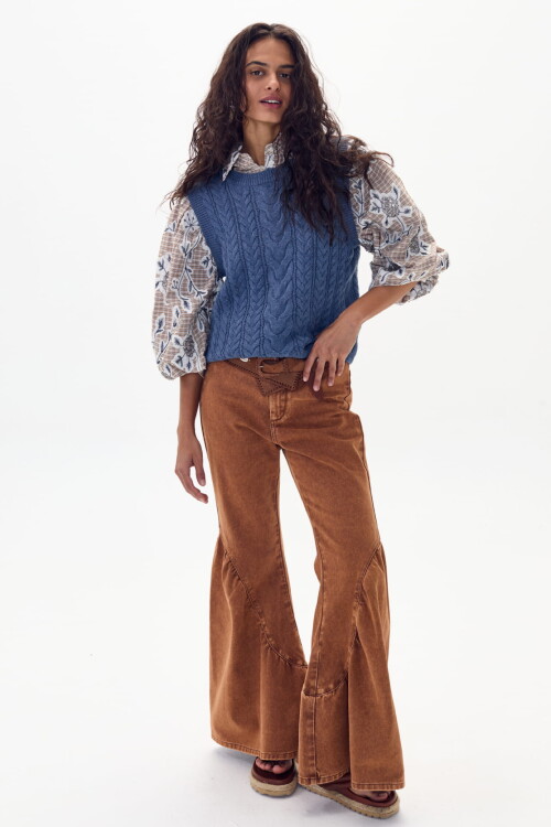 Pantalón en Denim Gypsy Caramel