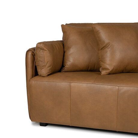 Sofa Torino - Cuero Básico - 3 cuerpos 1016 (Nozes)