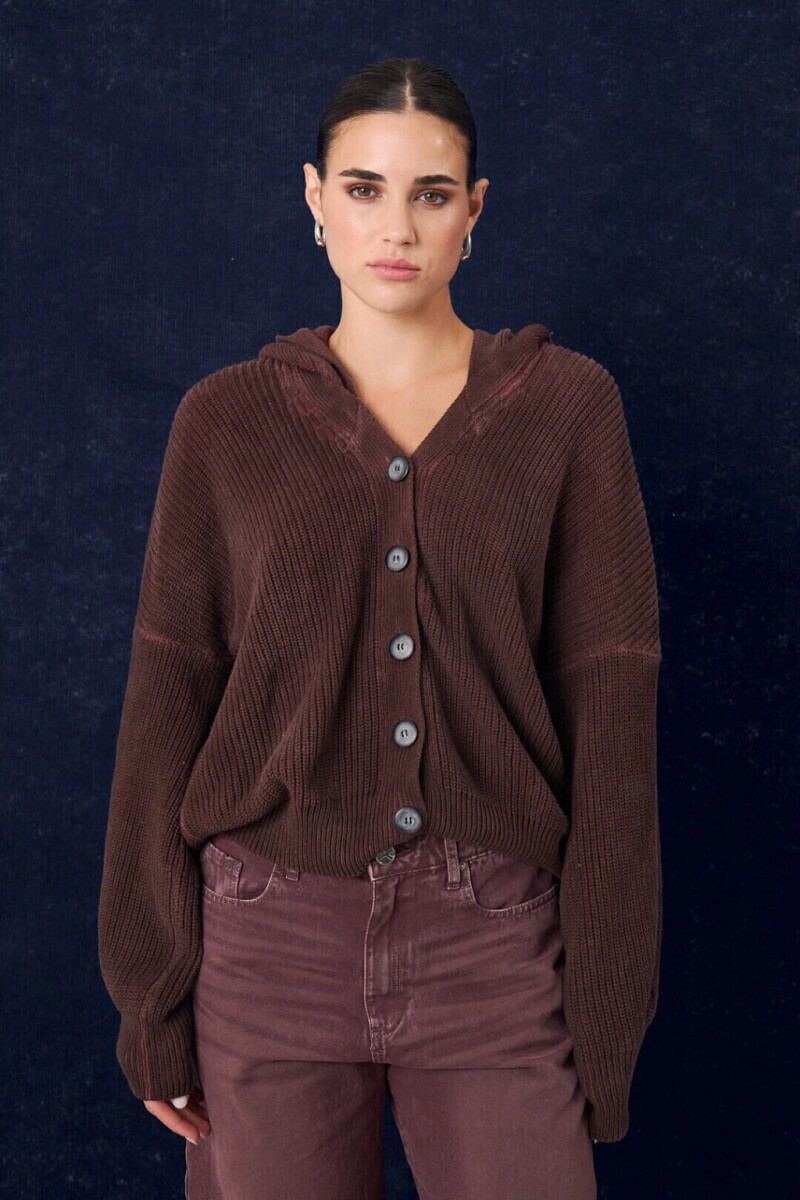 CARDIGAN BARDOT Bordo