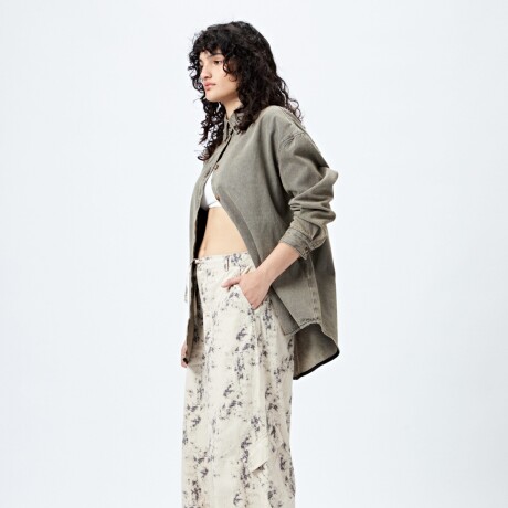 BERMUDA SKATER PRINT Gris Claro