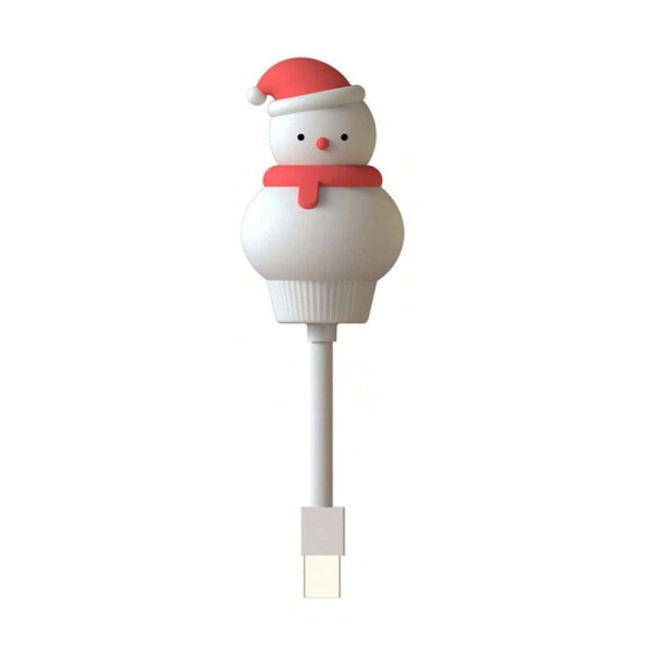 Veladora portátil USB con forma de muñeco de nieve ILU00110