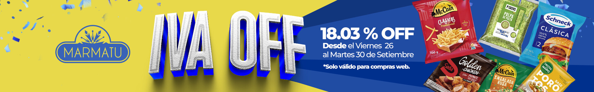 IVA OFF 18.03 %