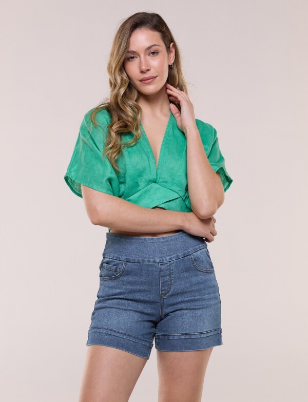 Short Jean Pull On Elastizado JEAN CLARO