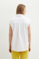 Camisa oversize con bolsillo blanco