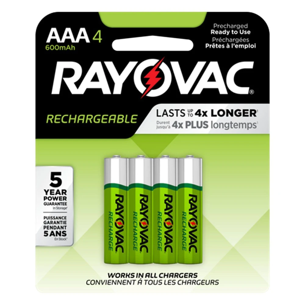 RAYOVAC PILA AAAX4 RECARGABLE BLISTER