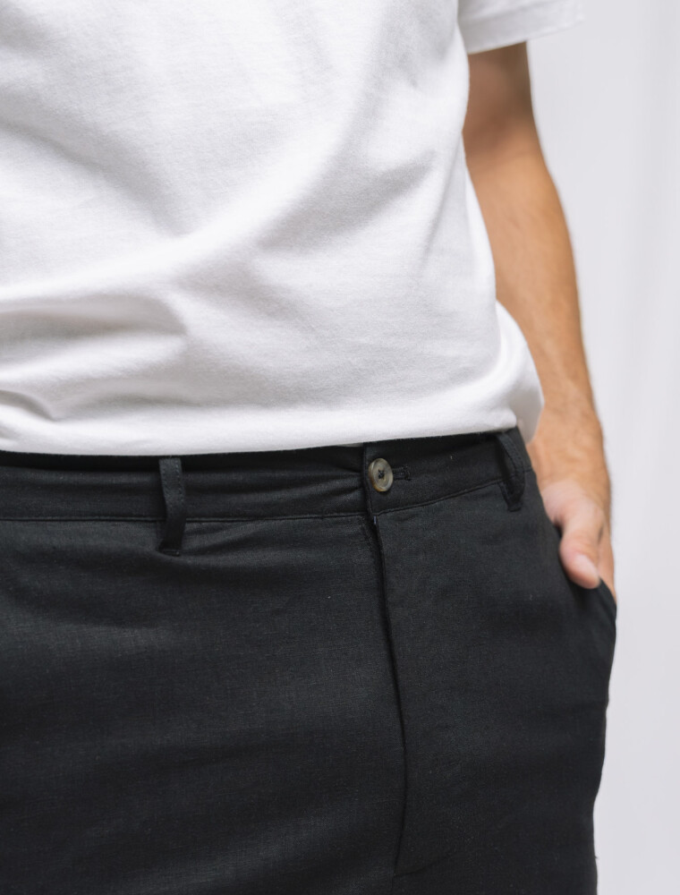 Bermuda Lino Lanai Negro