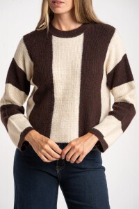 Sweater Rayado Chocolate
