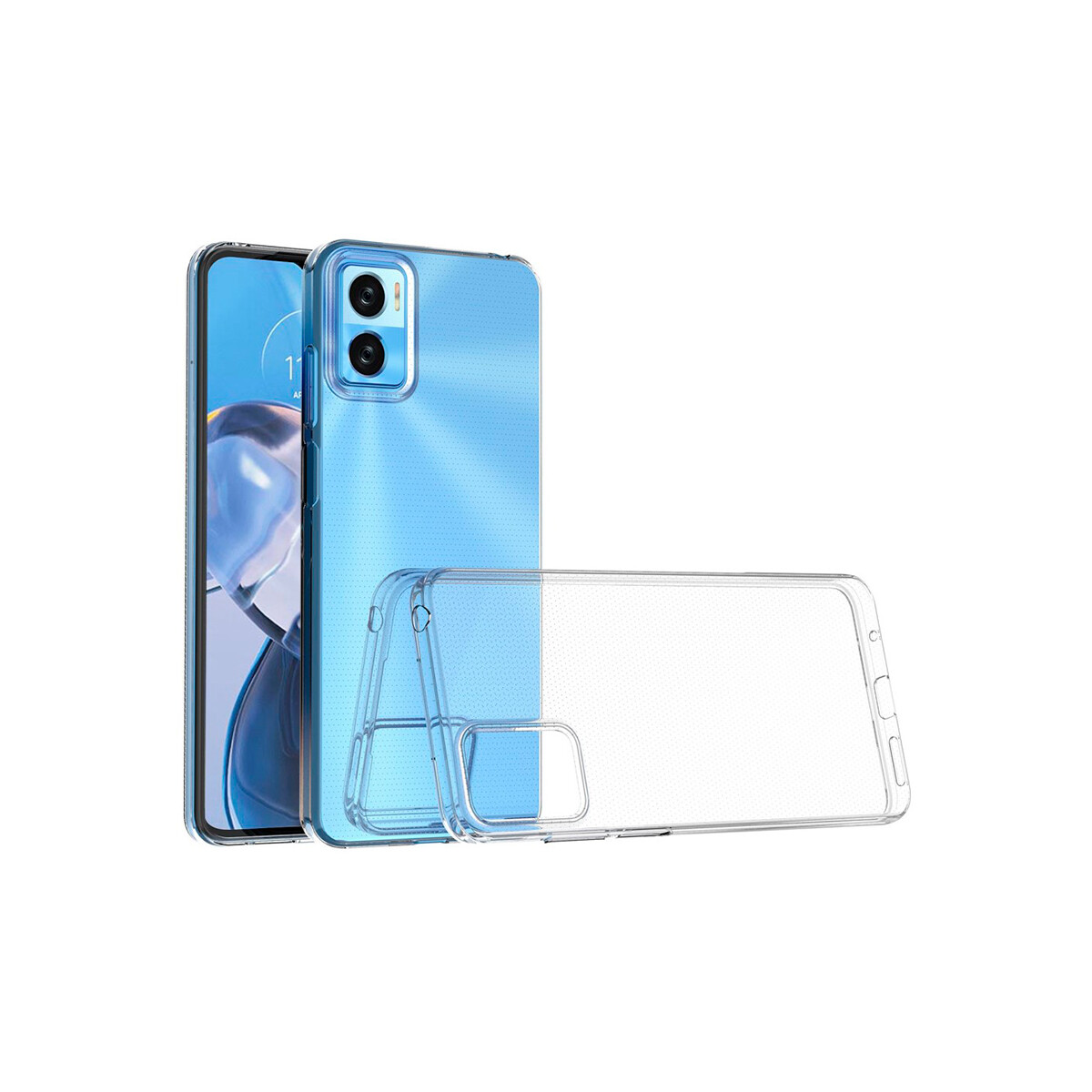 Protector flexible para Motorola Moto E22 transparente 