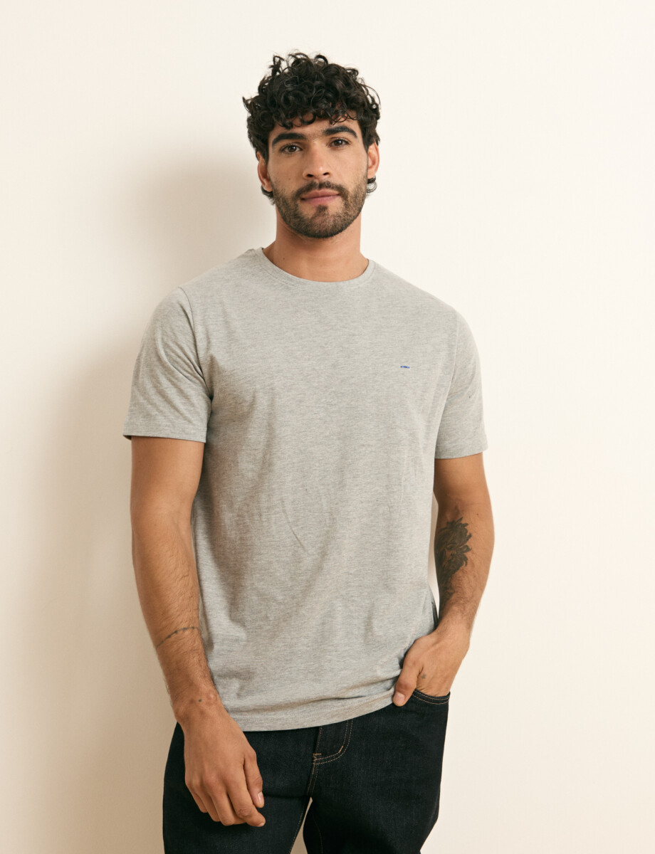 520658 T-SHIRT HARRINGTON LABEL Gris Medio Melange