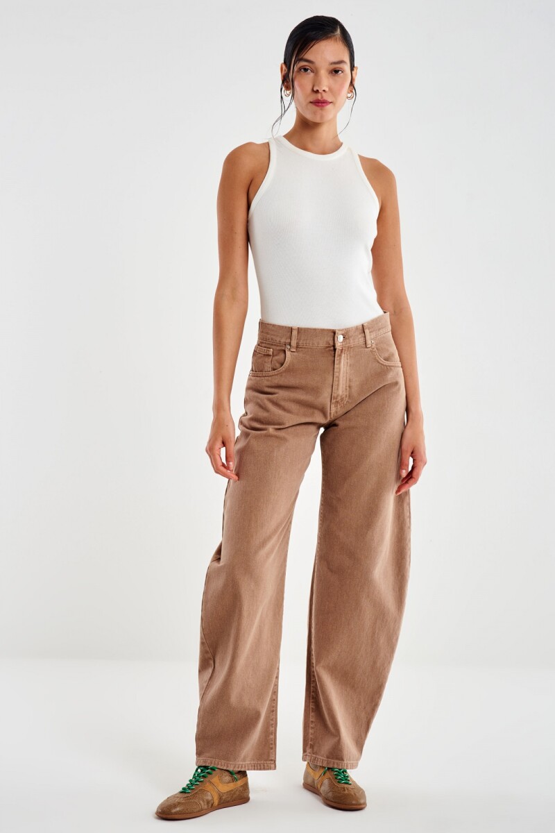 PANT RELAXED FIT Marron