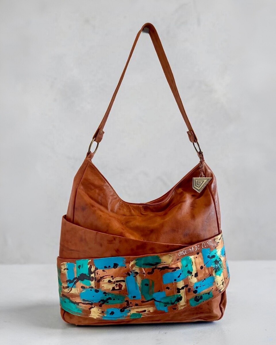 Cartera NIRA Terra Con Arte Pintado A Mano 