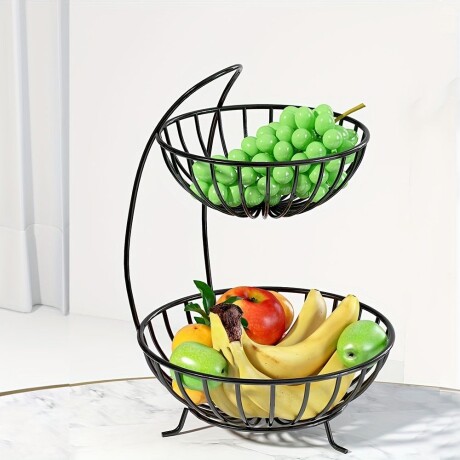 Frutera Doble Piso Metálica Alto 36cm x Ø 25cm Frutera Doble Piso Metálica Alto 36cm x Ø 25cm