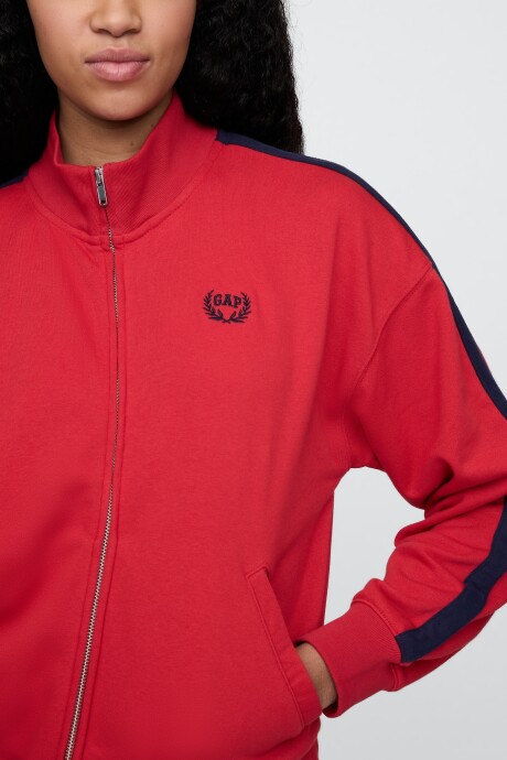 Campera Deportiva Logo Gap Sin Felpa Mujer Modern Red