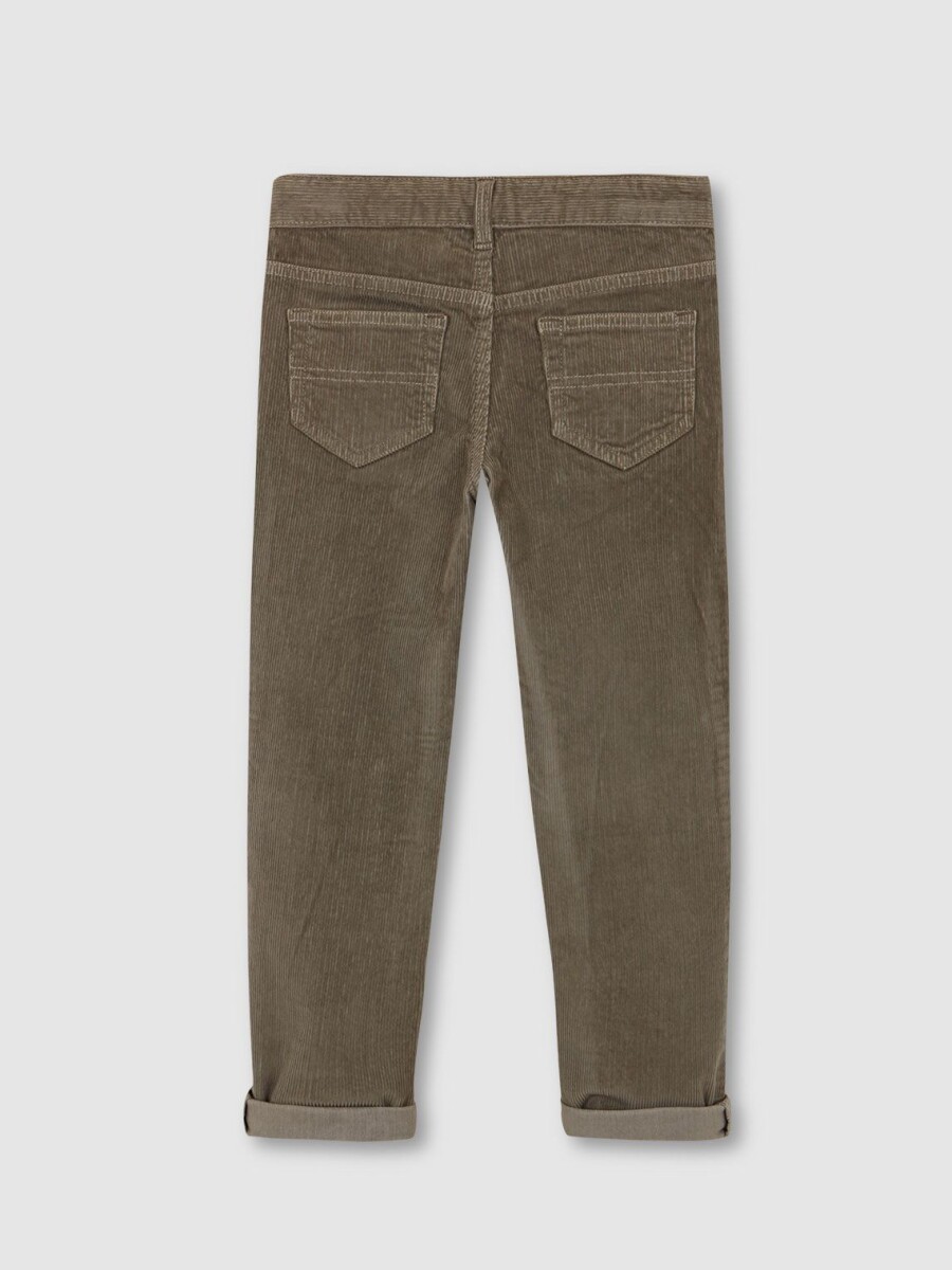 Pantalon 5 Bolsillos Pana Verde