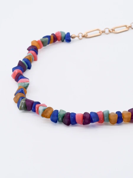 COLLAR PIEDRAS DORADO