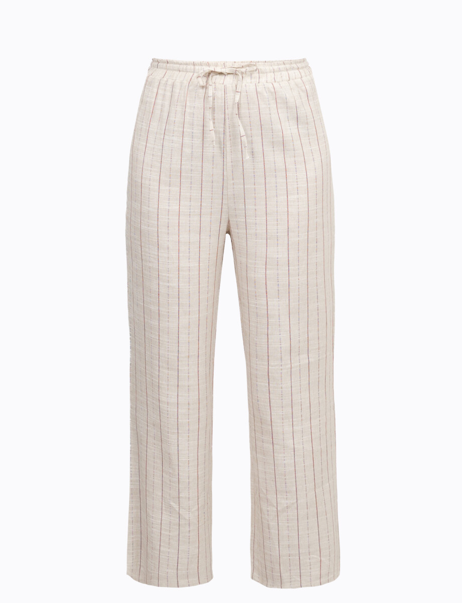 Pantalon fluido beige