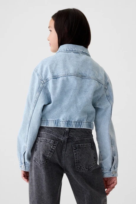 Campera Jean Niña Light Wash