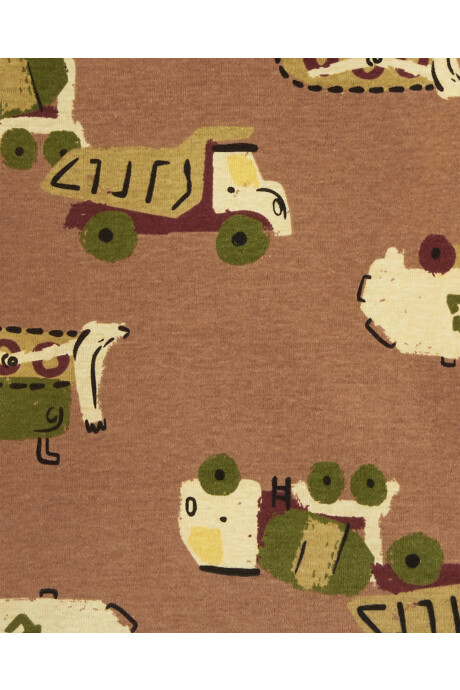 Pijama cuatro piezas de algodón dos remeras, pantalón y short Sin color