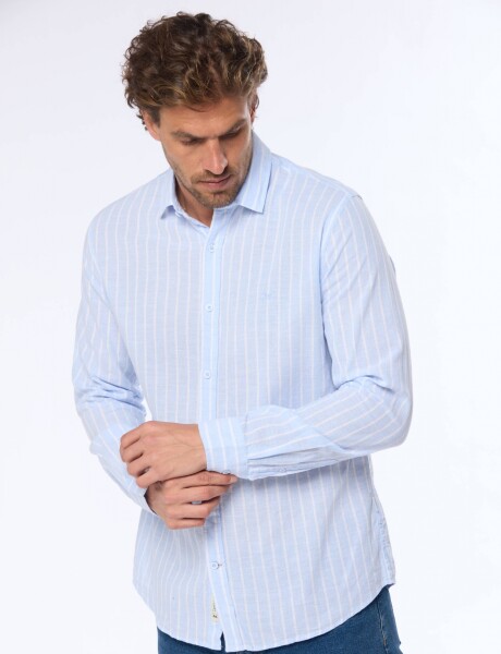 CAMISA DE LINO Azul