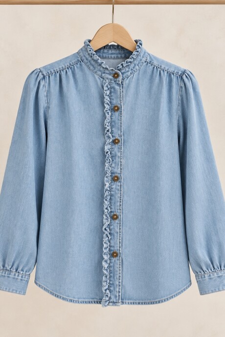 Camisa Magda Denim Celeste