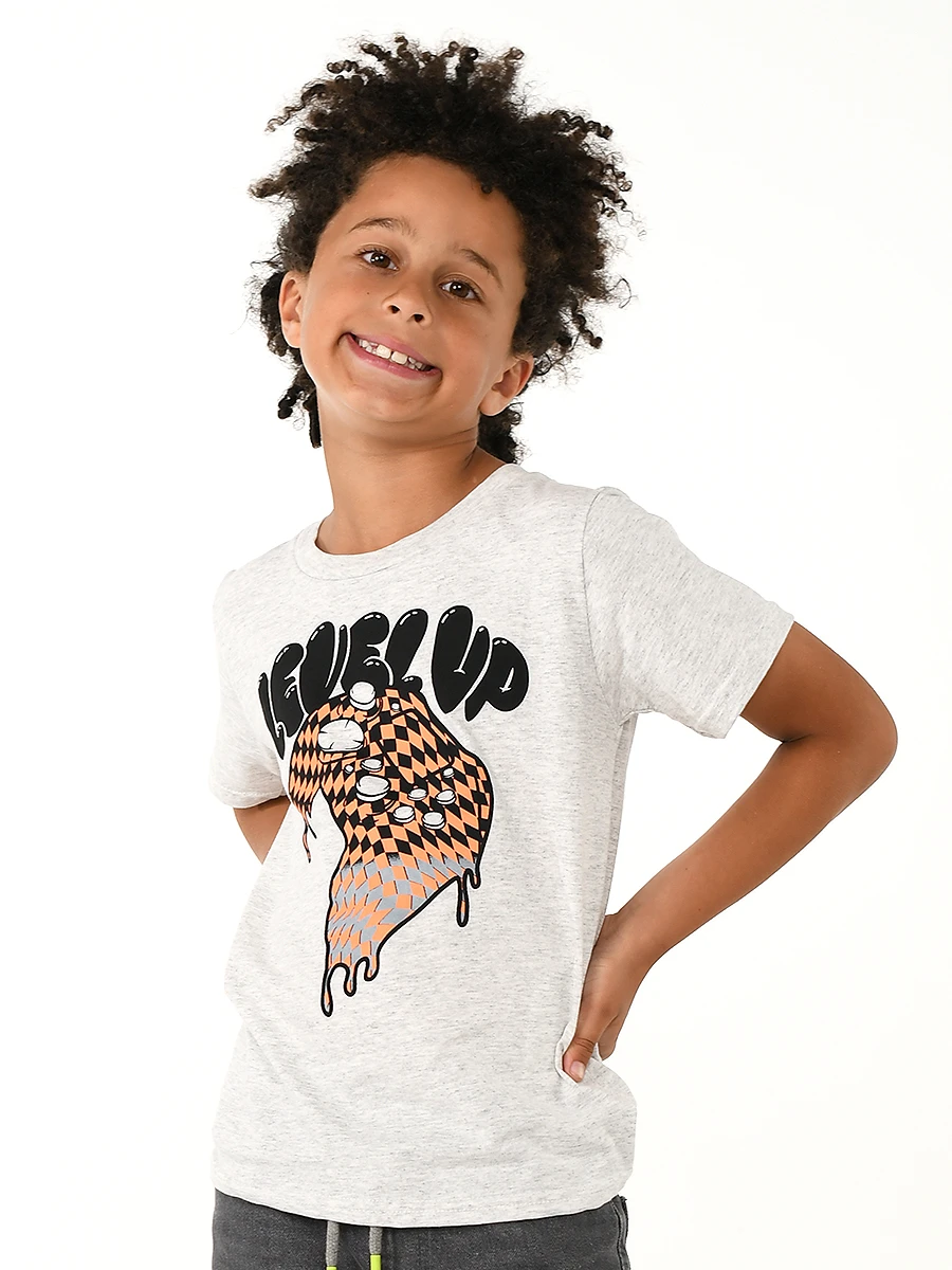 REMERA LEVEL UP - GRIS 