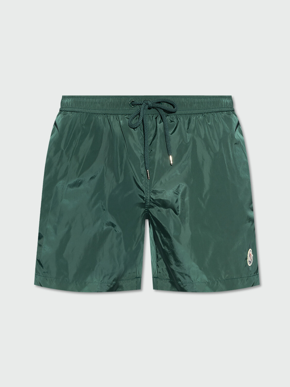 Moncler - Logo Patch Shorts de Baño Verde