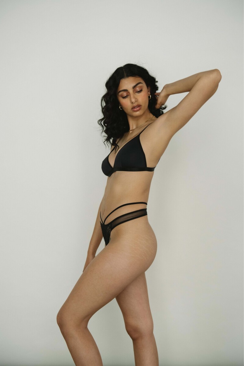 Pantie Less Roma Encaje [B11] Negro