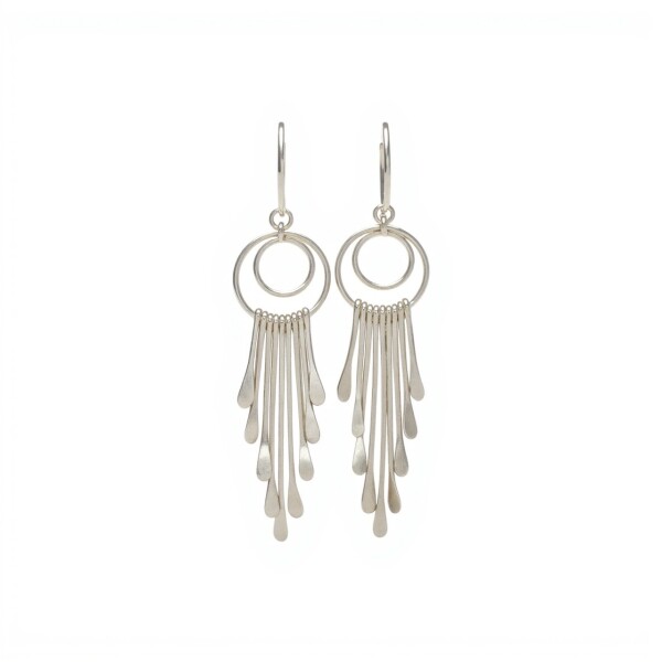 Caravanas flecos-Plata 925-Sin piedra-CA3834 sinpiedra
