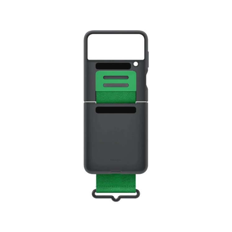 Funda Samsung Silicone Case con Correa para Galaxy Z Flip4 Black