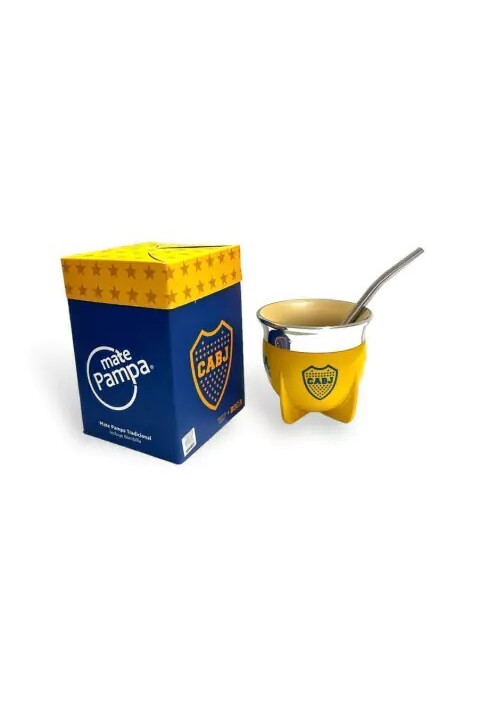 MATE PAMPA MATE TRADICIONAL BOCA ABIERTA EDIC. CLUBES BOCA JUNIORS